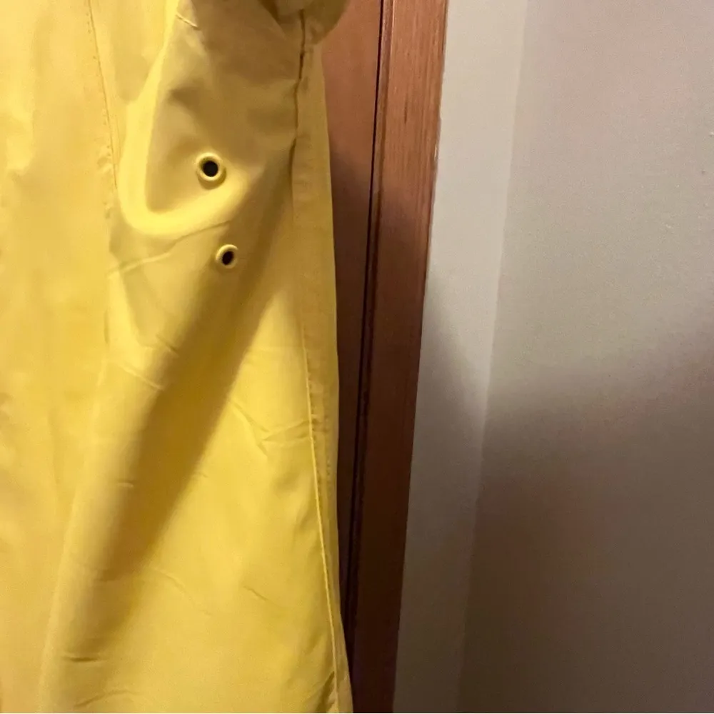 Misty Harbor Vintage Yellow Raincoat with Black Trim Size M - Image 3