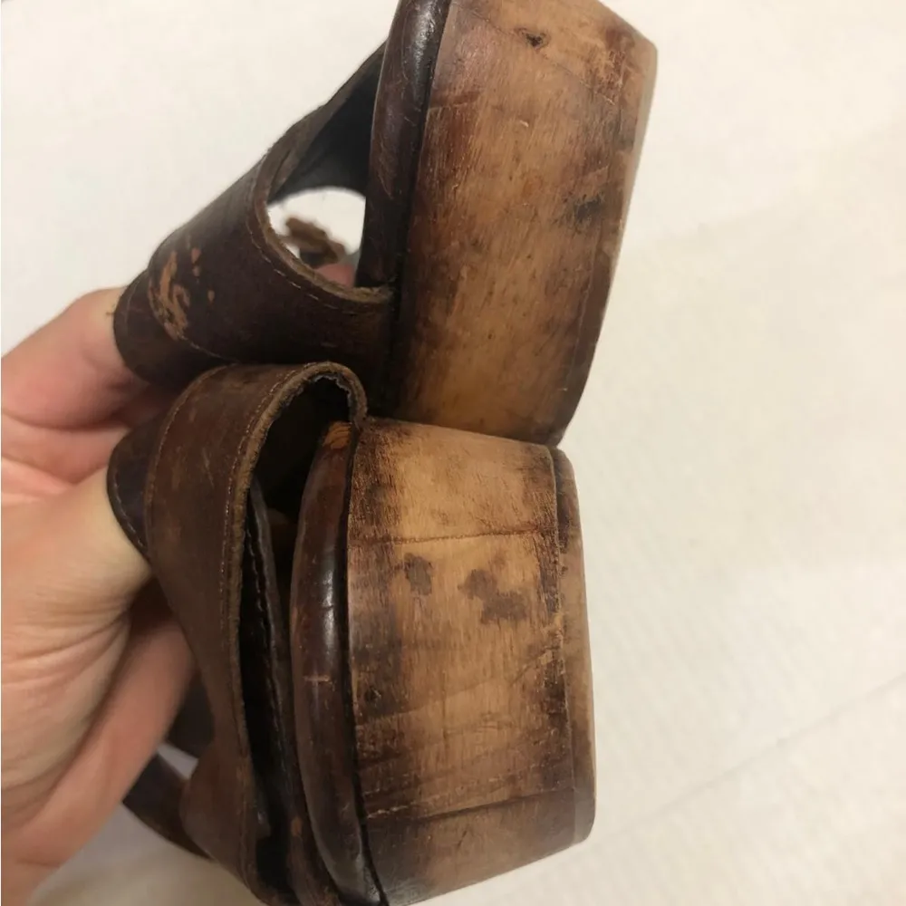 FREEBIRD By Steven Cape Platform Sandals Brown Size 9 - Image 6