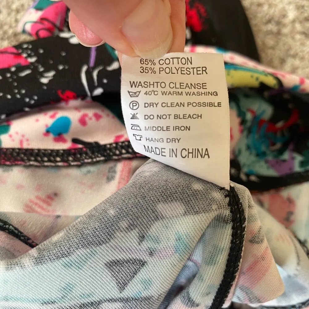 Yuna L/XL women's stretchy multicolored athletic skinny leggings with pockets - Image 10