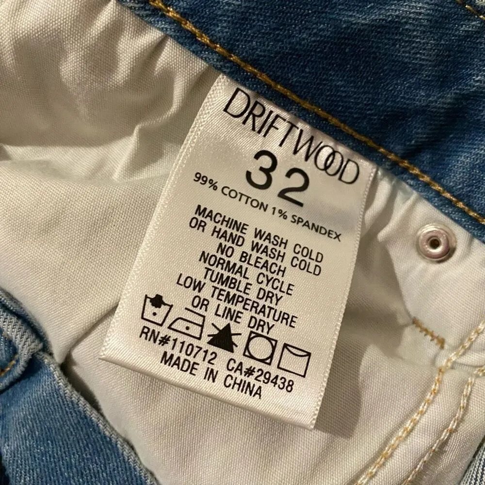 Driftwood Colette Embroidered Crop Straight Jean in Prairie Size 32 - Image 8