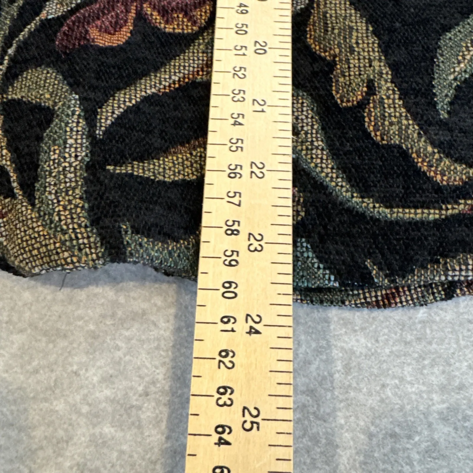 Vintage Dressbarn Tapestry Jacket Womens Medium Black Floral Print Dark Romantic - Image 13