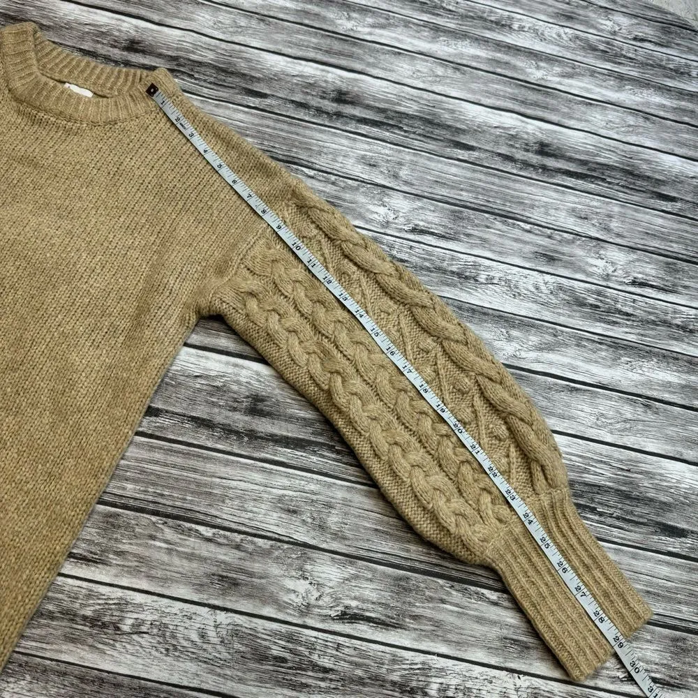 A.N.D. A New Day Women's Cable Knit Sweater Dress XS Extra Small Tan Brown Cozy - Image 12