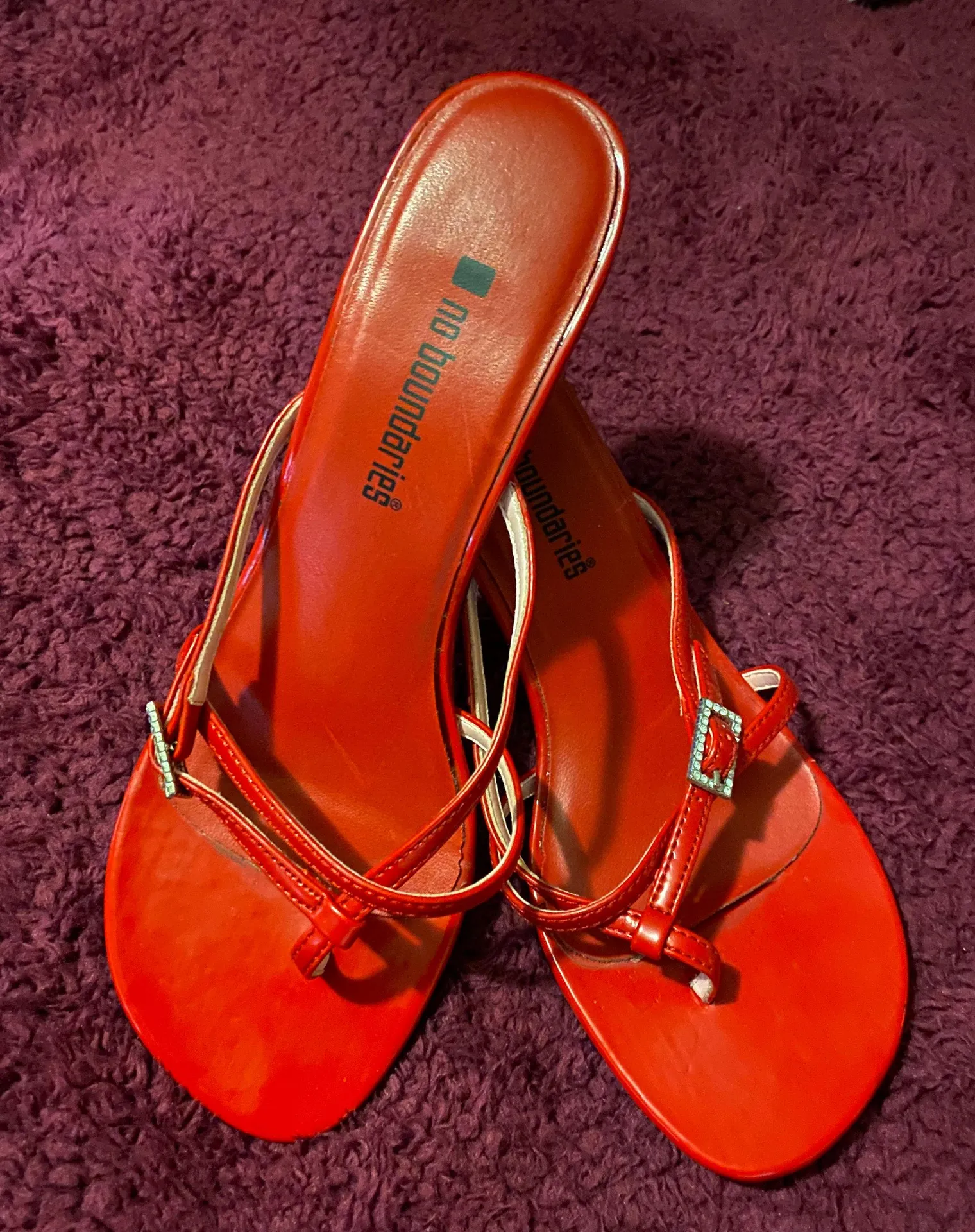 No Boundaries Red Strappy Sandals - Image 2