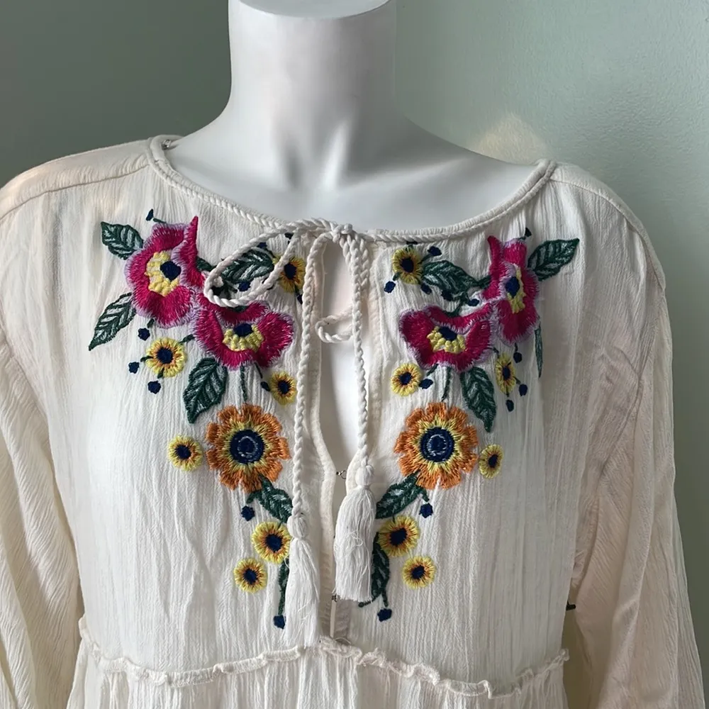 Free People Spell on You Embroidered Keyhole Dress Floral size XS - Image 6