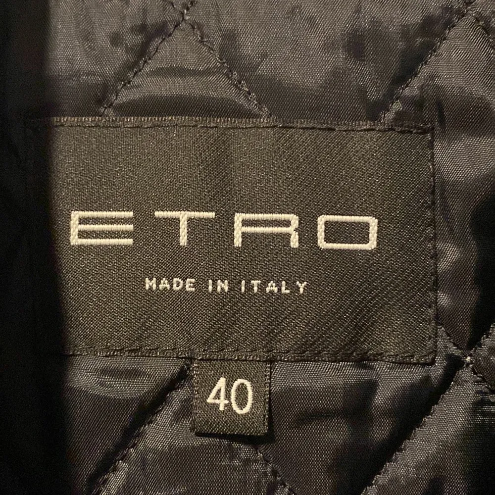 Etro Milano Tiger Print Embroidered Black Leather Motorcycle Jacket size 40 - Image 12