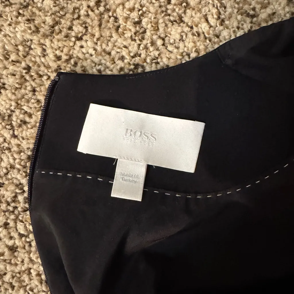 Boss Black Stretch Dirami Side Cinched Metallic-Grommet Sheath Dress - Image 7