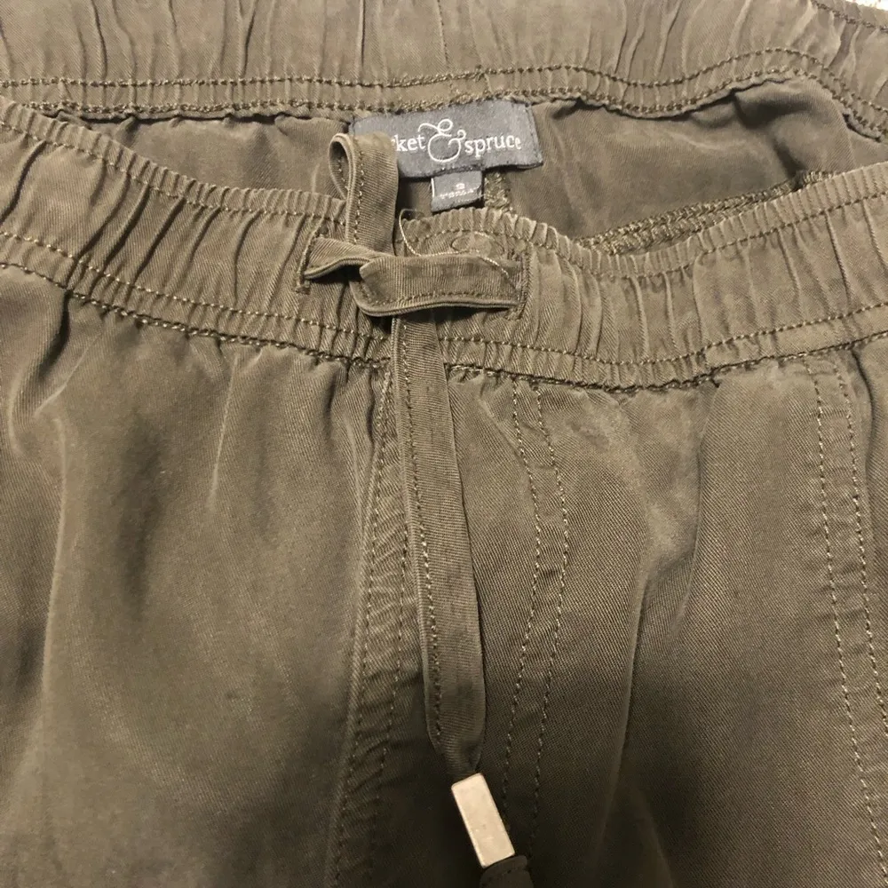 Market & Spruce Stitch Fix Jogger Pant Sz.S Olive Green Drawstring Waist Tencel - Image 5