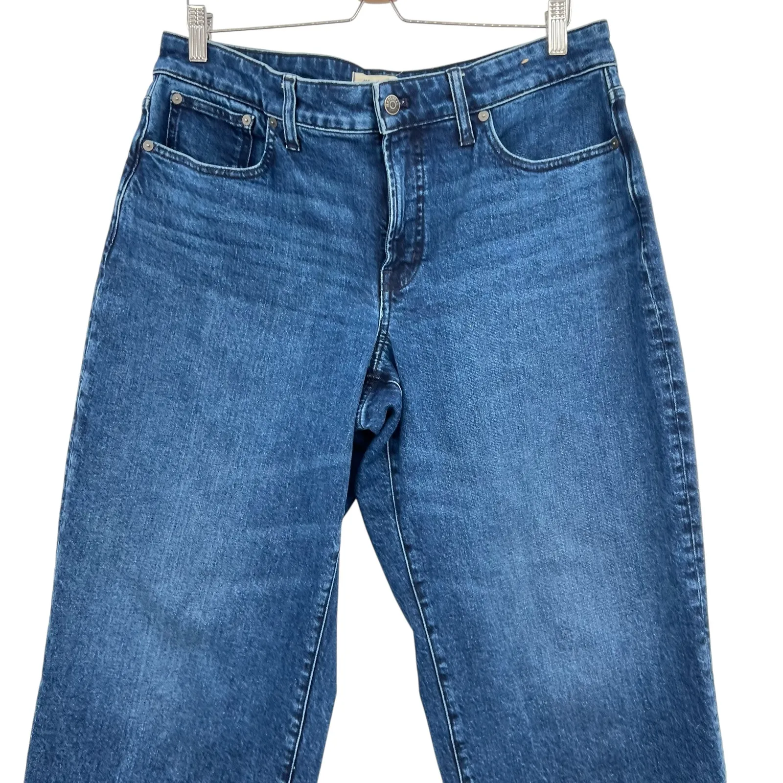 Madewell The Petite Curvy Perfect Vintage Wide-Leg Jean Comfort Stretch Size 32P - Image 7
