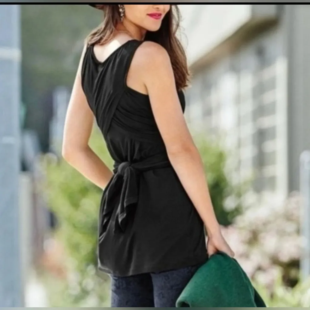 Cabi Beyond Tee Tank Long Stretchy Layered Tunic Top; versatile!; size Medium - Image 6