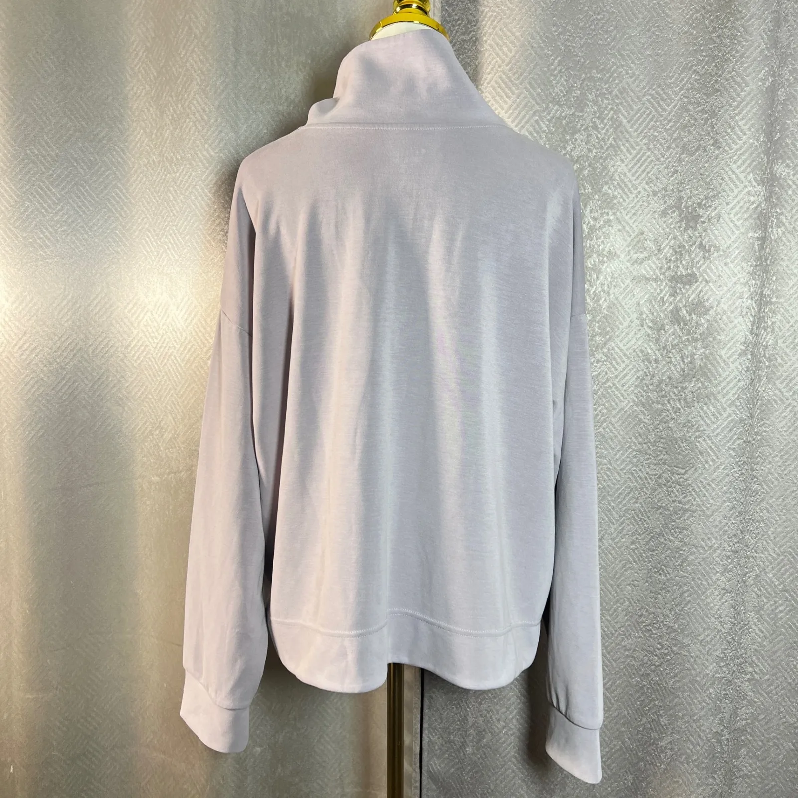 Athleta Light Purple 1X Quarter Zip Long Sleeve Cozy Pullover Top - Image 4