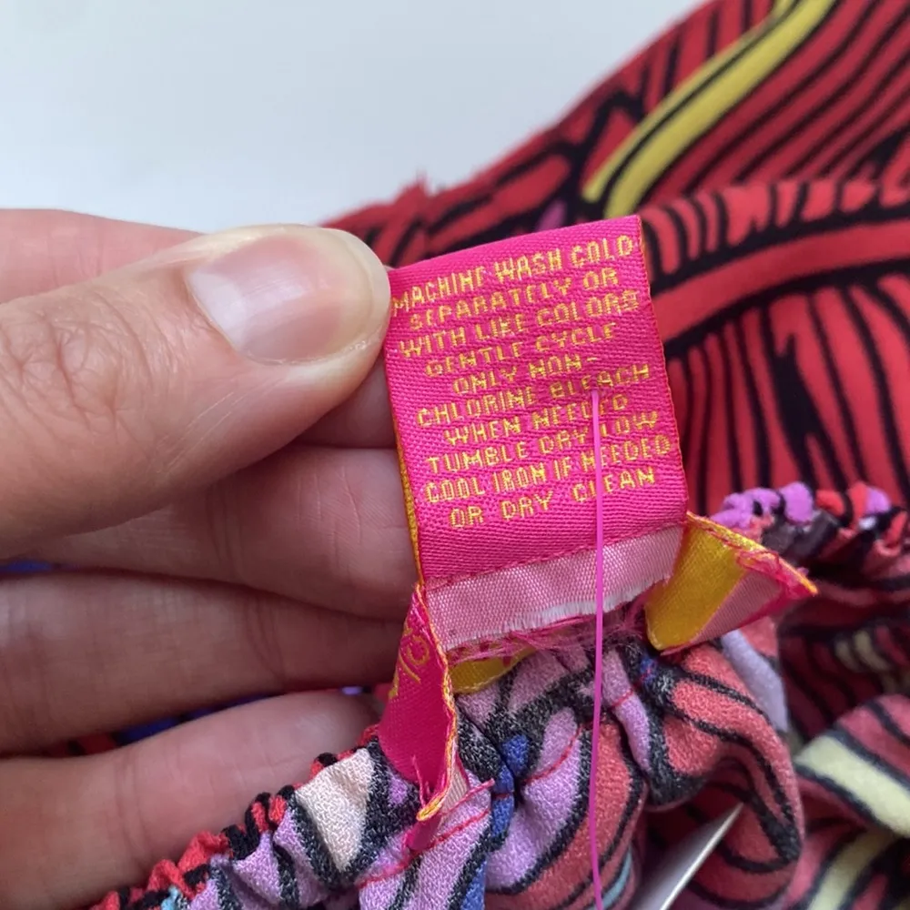 NWT Catherine Malandrino off the shoulder tropical palms top, size large - Image 7