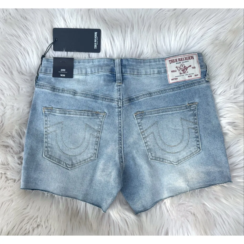 NWT True Religion Jayde Mid-Rise Denim Short - Image 2