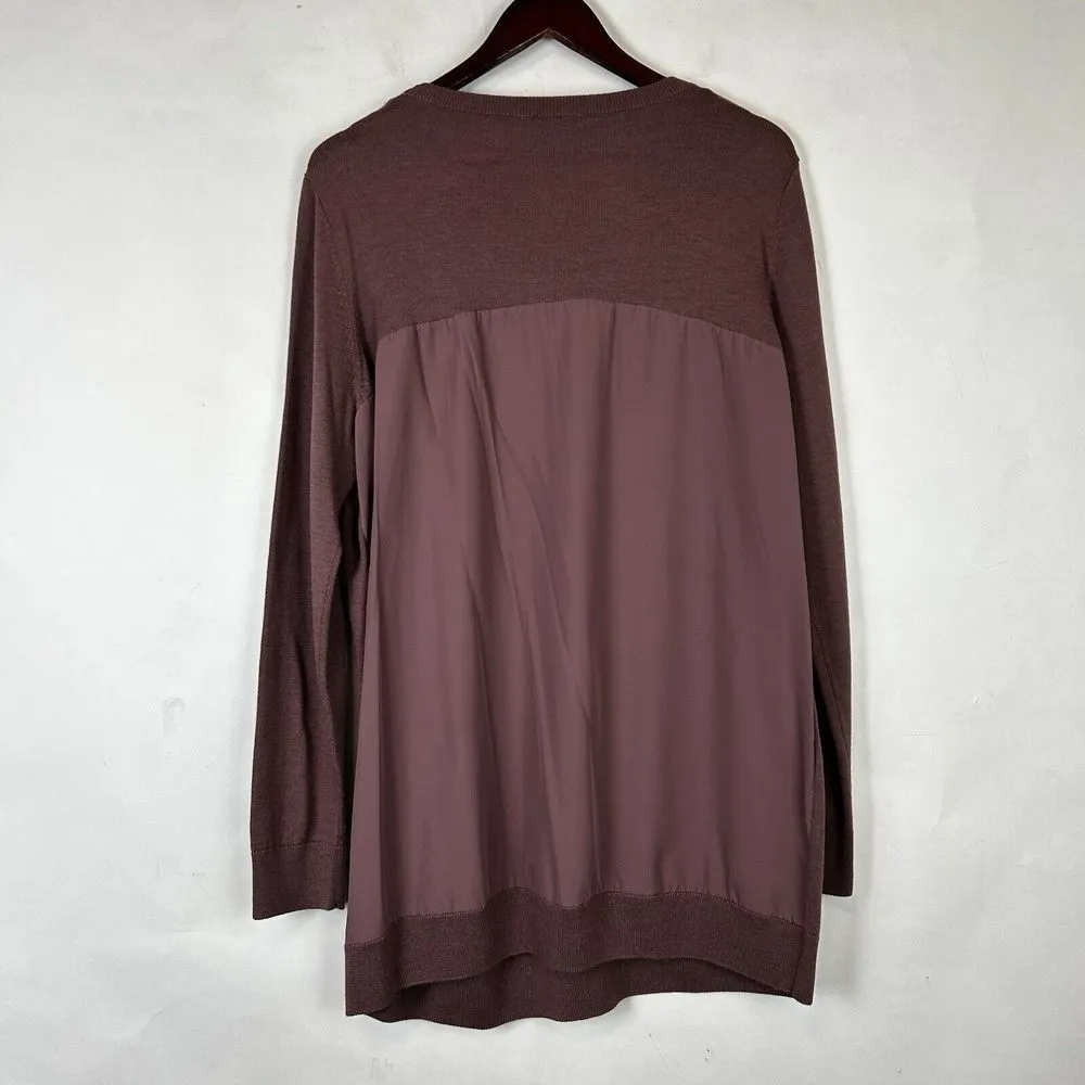 COS womans size Large wool tunic sweater /mini dress mauve pink long sleeve - Image 3