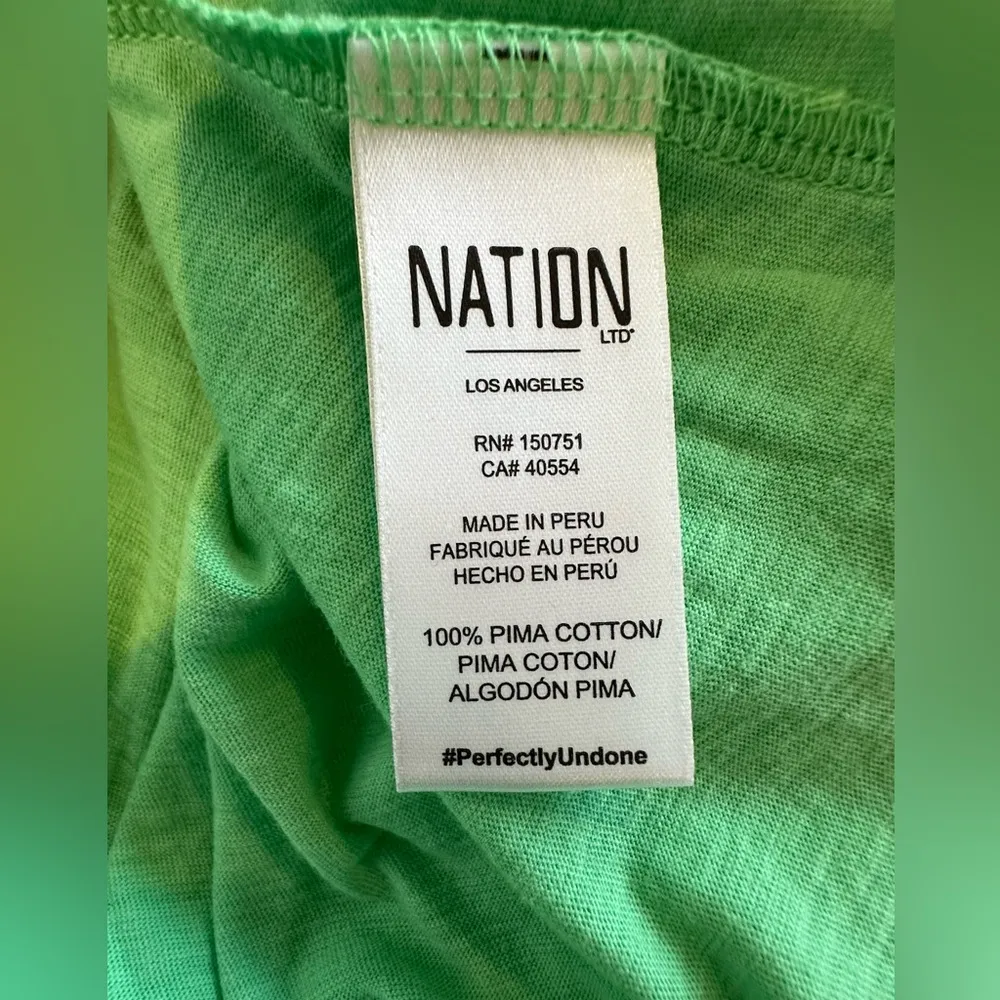 Nation LTD 100% Pima Cotton Brittini Smocked waist ruffle sleeve midi dr… - Image 7