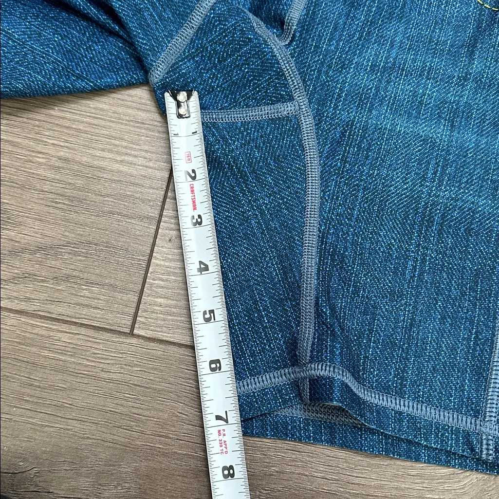 INKnBURN Blue Denim Pocket Graphic Floral Bike Active Shorts Size Small - Image 12