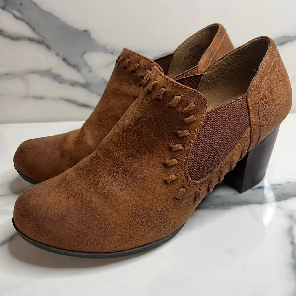 Sofft Women's Brown Vegan Leather Chunky Heel Festival Boho Mariel Boots Sz 9.5 - Image 3