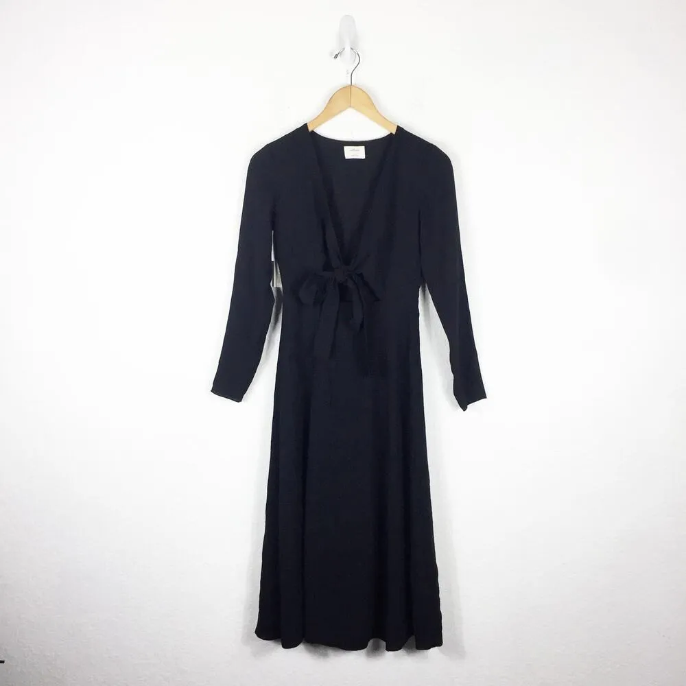 NWT Aritzia Wilfred Aubagne Black Midi Dress - Image 3