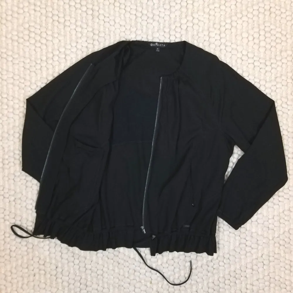 Athleta Avenue Lightweight Full-zip Jacket Black Sz Medium - Image 7