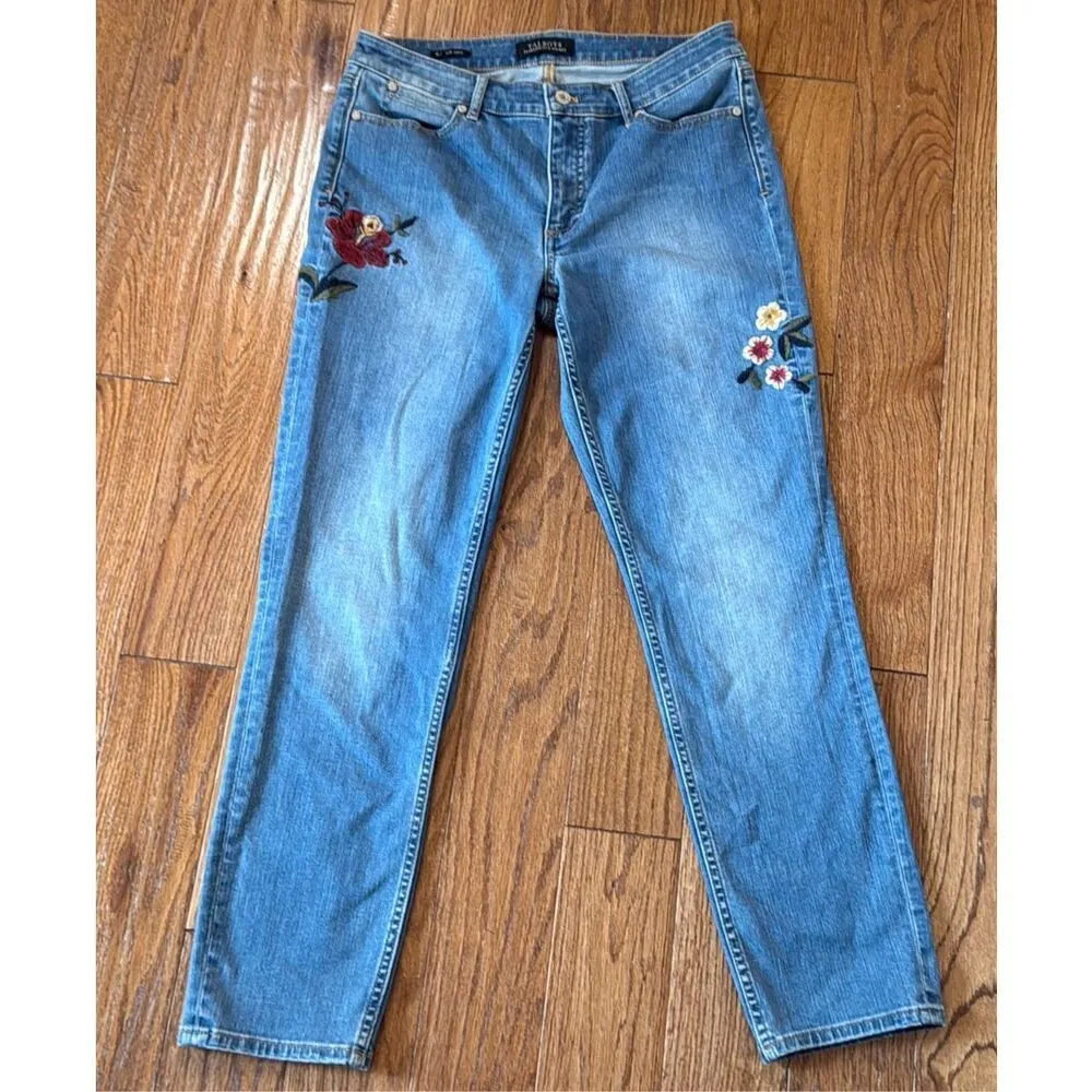 Talbots flawless five pocket slim leg embroidered jeans 6 - Image 12