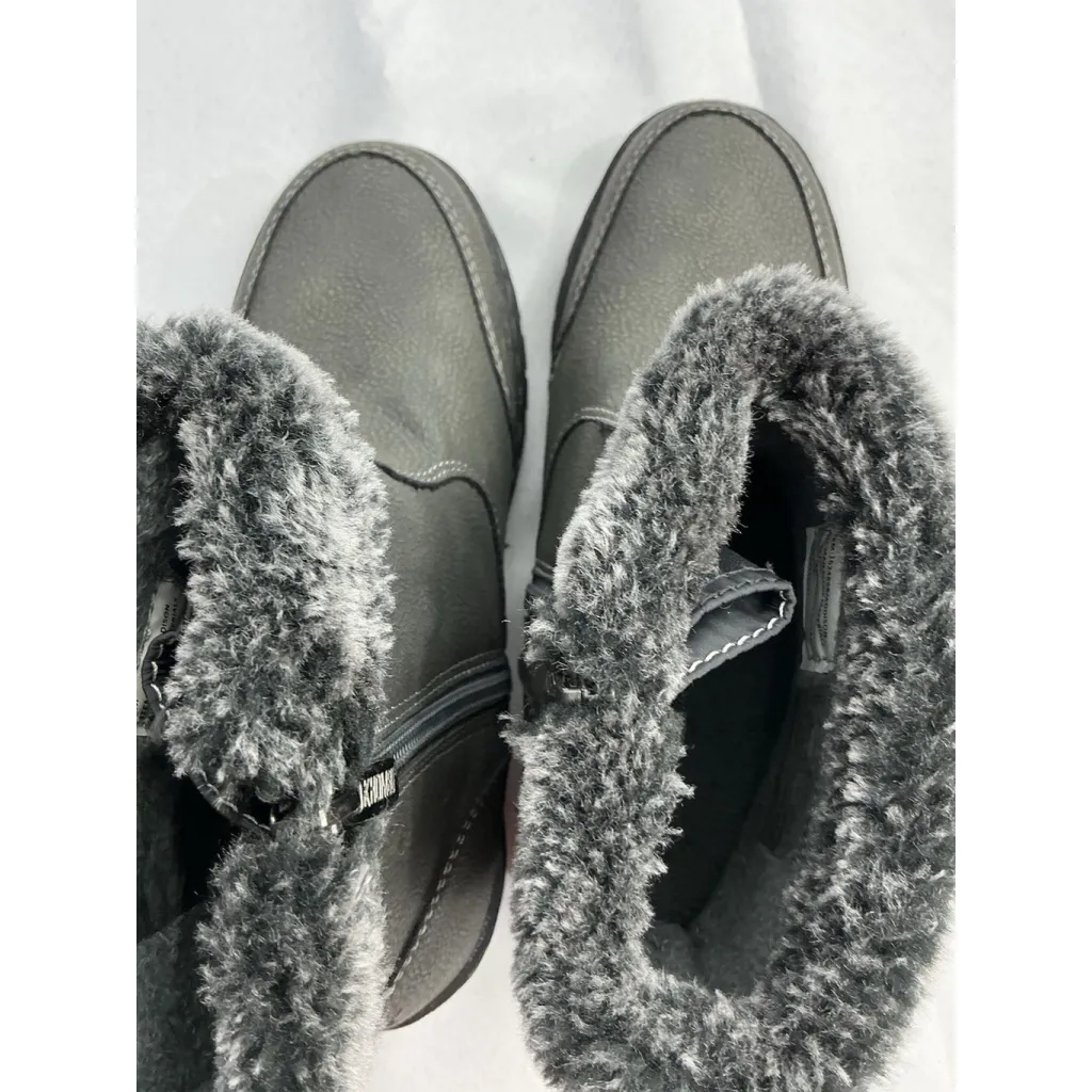Womans Khombu All Weather Ankle Boots 6 M Gray Lined Cuff - Image 6