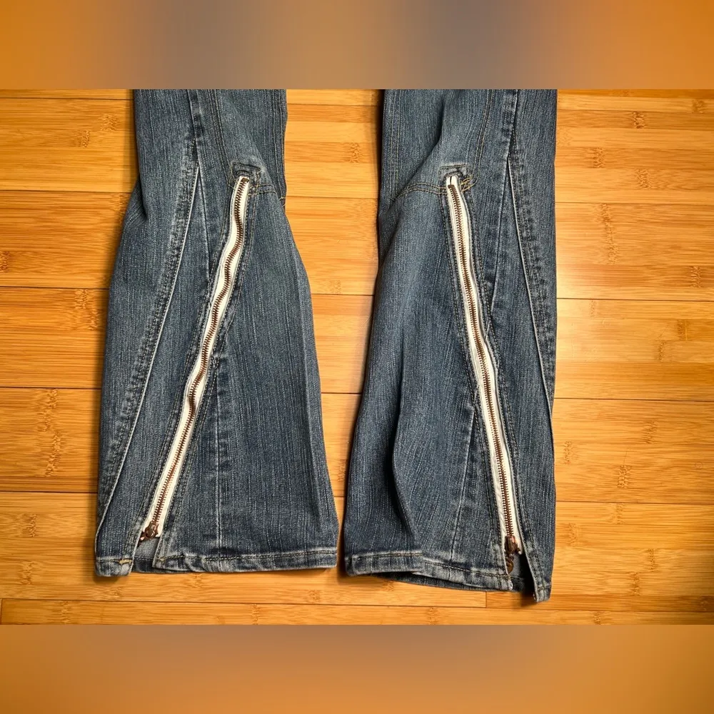 Pepe Jeans Womens Zippered Low-Rise Flare Jeans, Vintage, Grunge,Y2K|Size:30 - Image 7