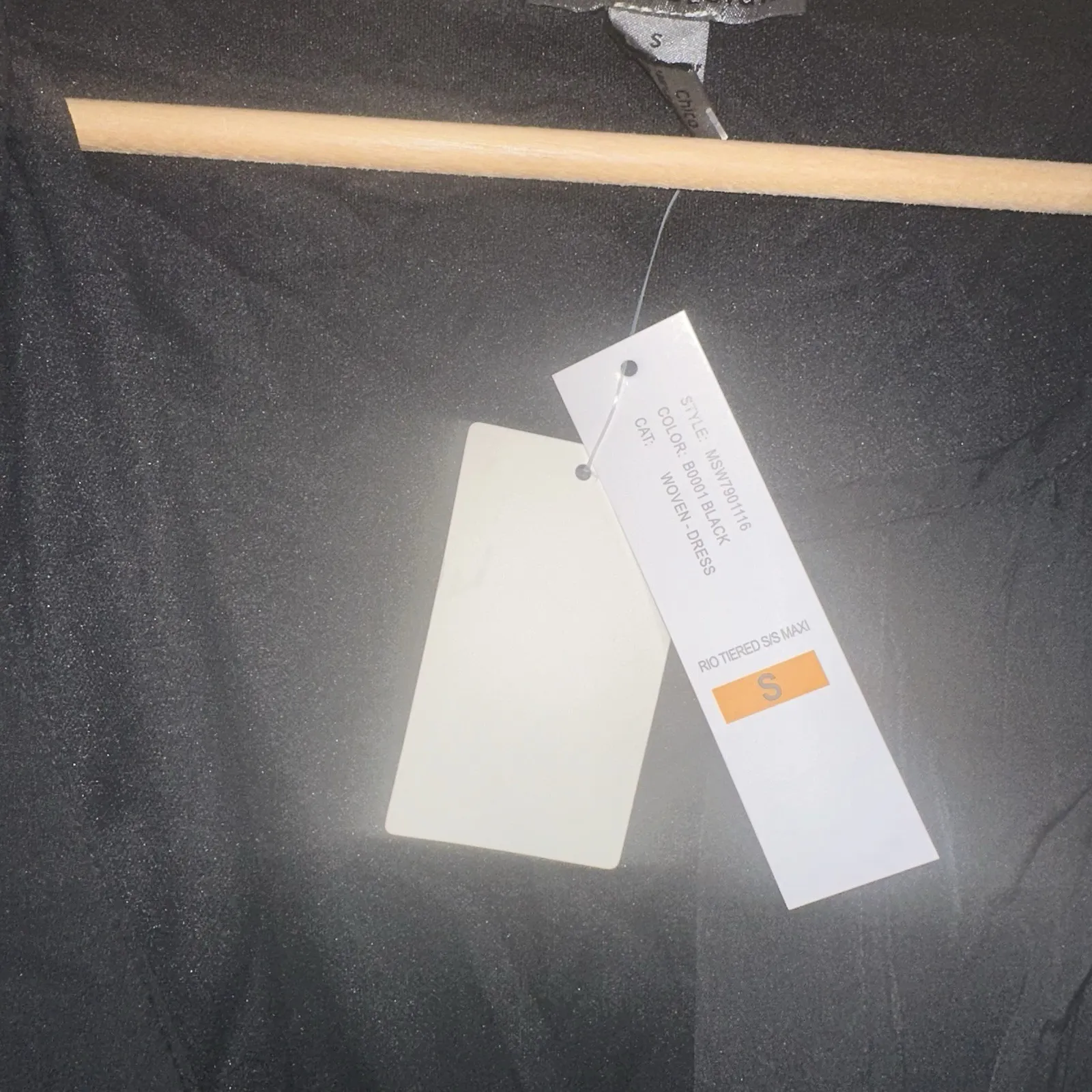 Nordstrom Love By Design Women Black Tiered‎ Maxi Short Sleeve Dress Spring Sz S - Image 7