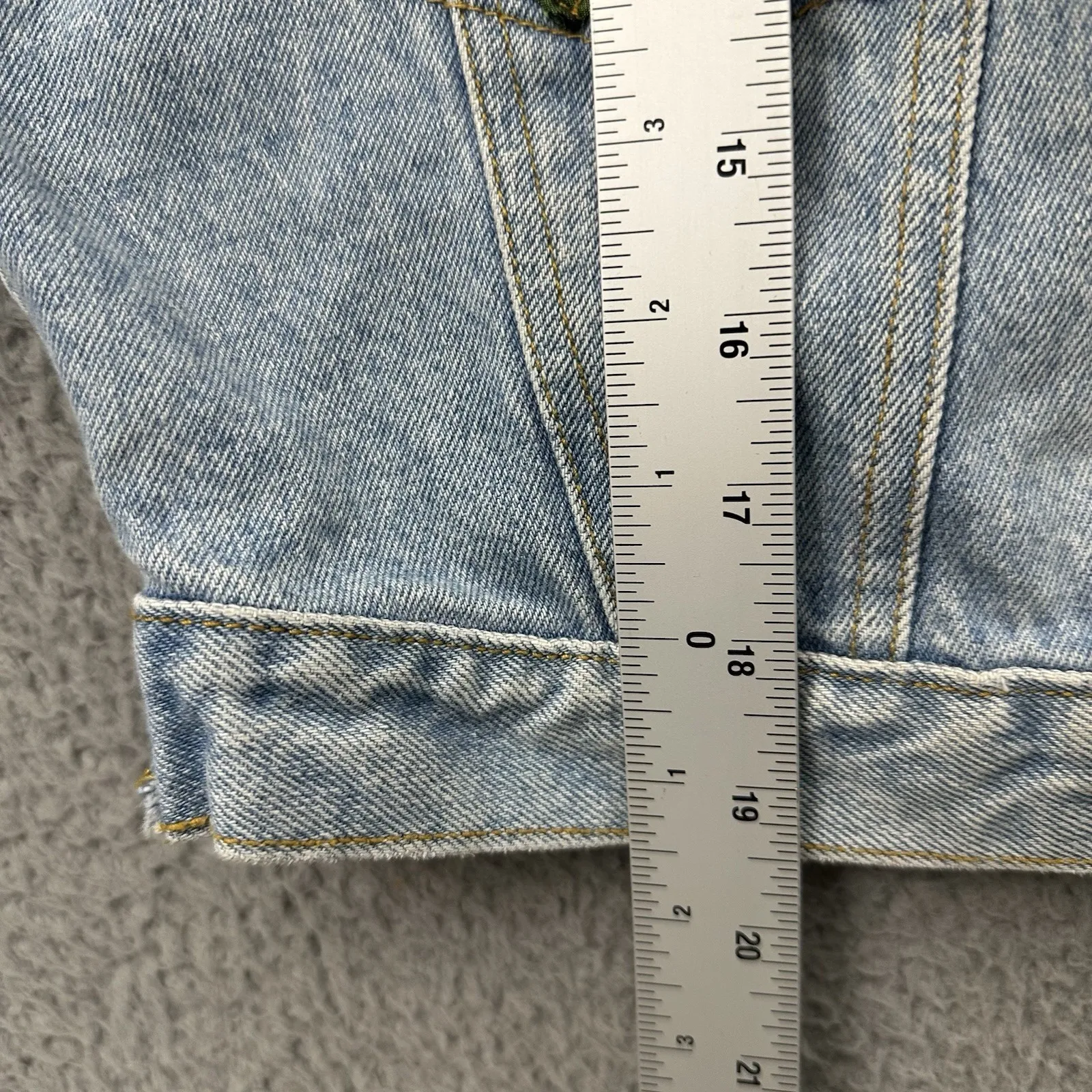 Vintage 1989 Jordache Denim Jean Cropped Jacket Retro Trucker Women's Small - Image 13