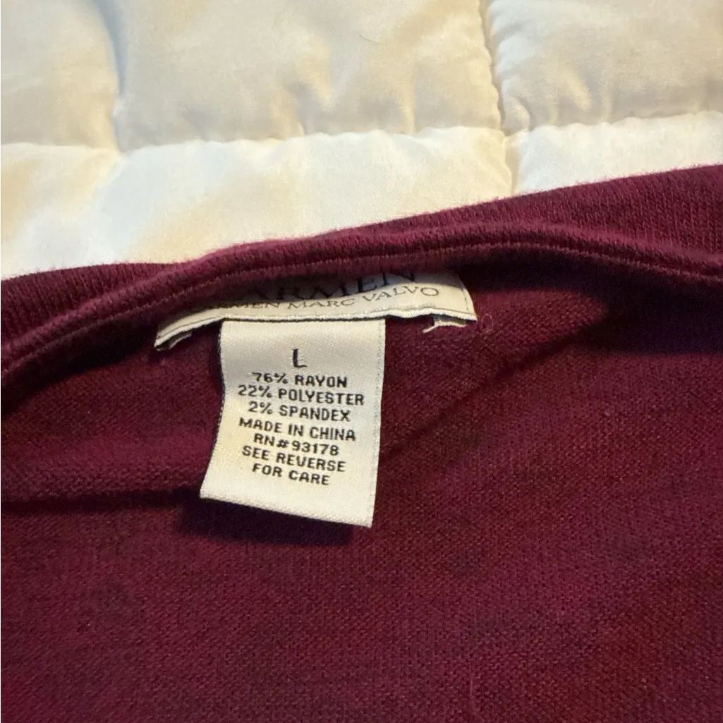 Women's Burgundy Long Sleeve Top with Zippers on the Shoulders - Image 4