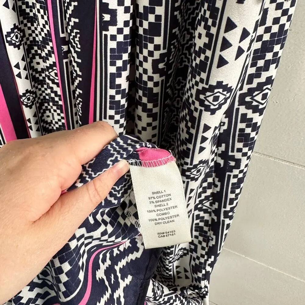 Eliza J Mixed Women’s 12 Media White Shirt Dress Printed Maxi NWT New - Image 7