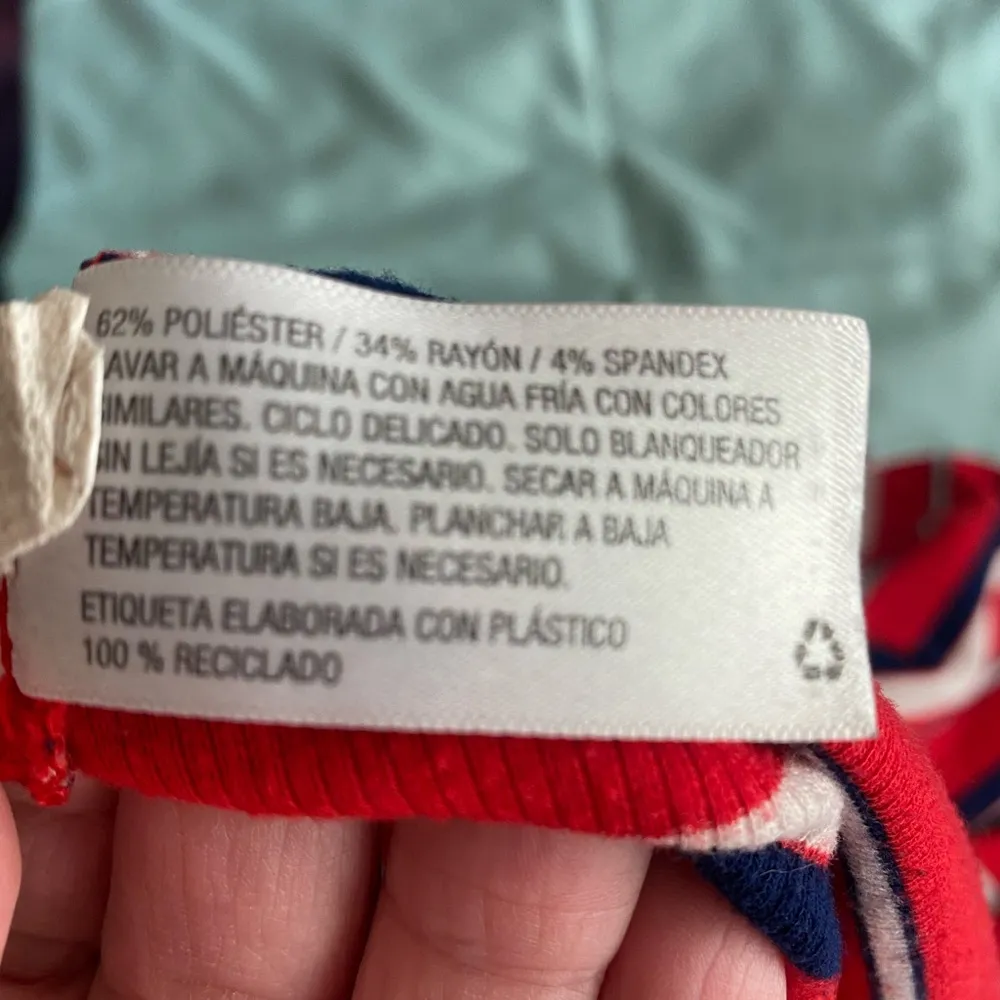 Mossimo Women’s Halter Mini Dress S Small Red White Blue Stripes 4th Of July - Image 7