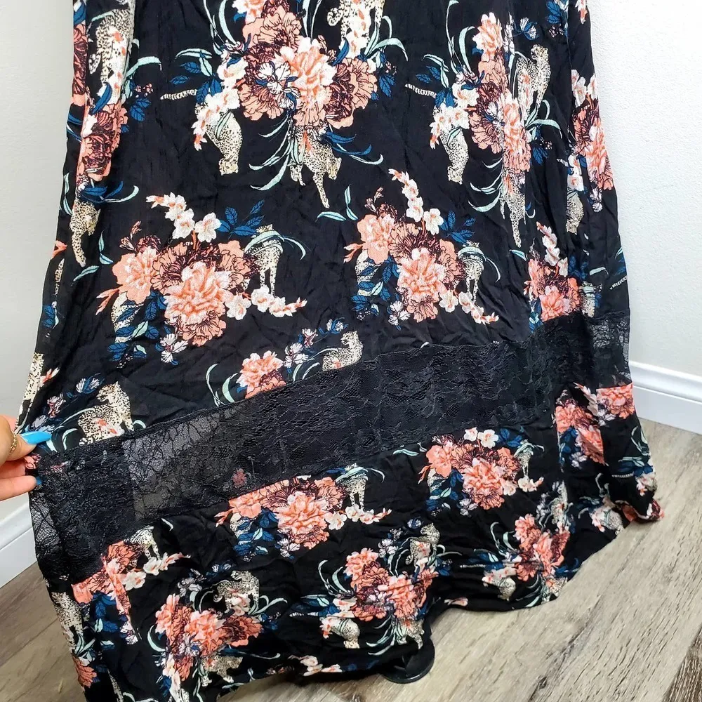 Torrid Maxi Gauze Smocked Waist Lace  Dress Size 5X - Image 7