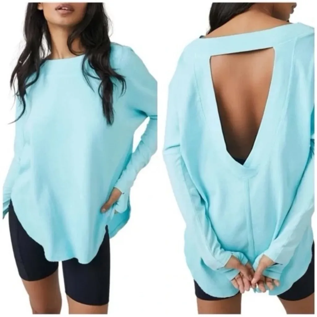 FP Movement Simply Layer Ribbed Long Sleeve Top Size S Blue - Image 15