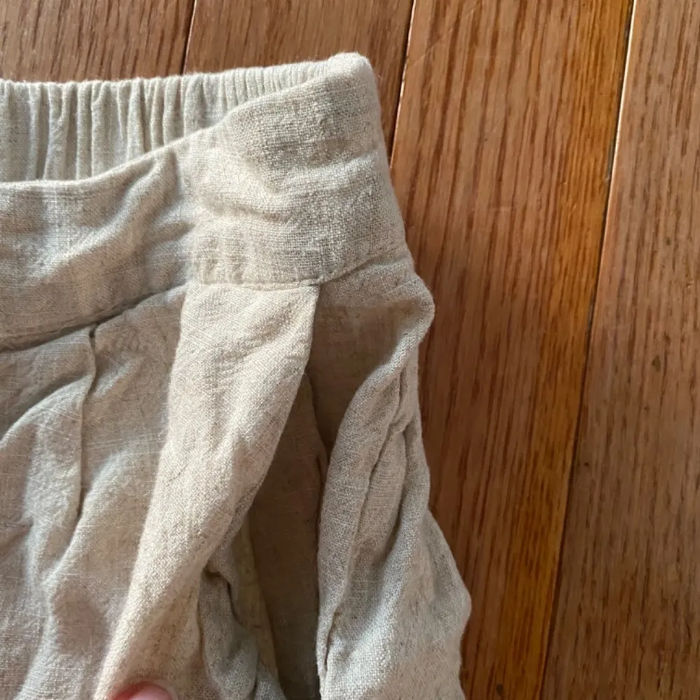 beige tan linen summer shorts Size L - Image 4