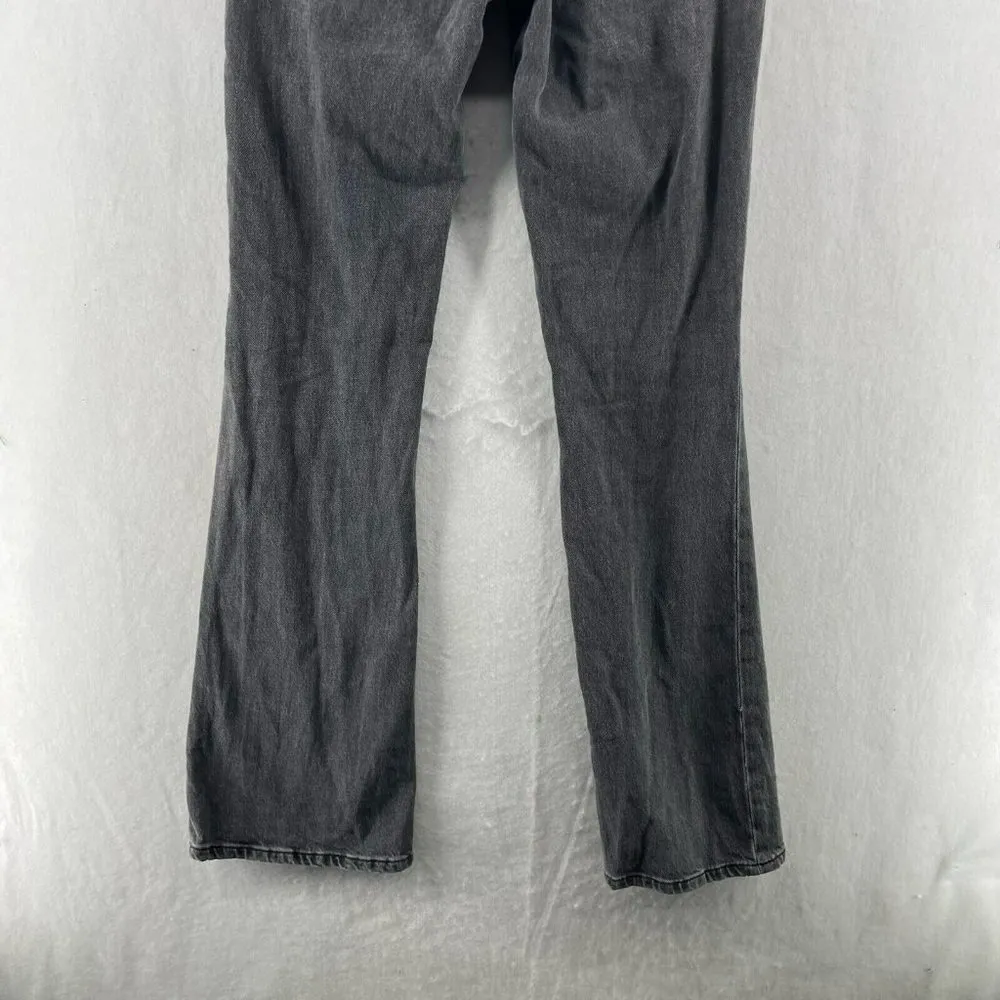 Urban Outfitters BDG Jeans Womens 25 Black Wash High Rise Flare Distressed Denim - Image 9