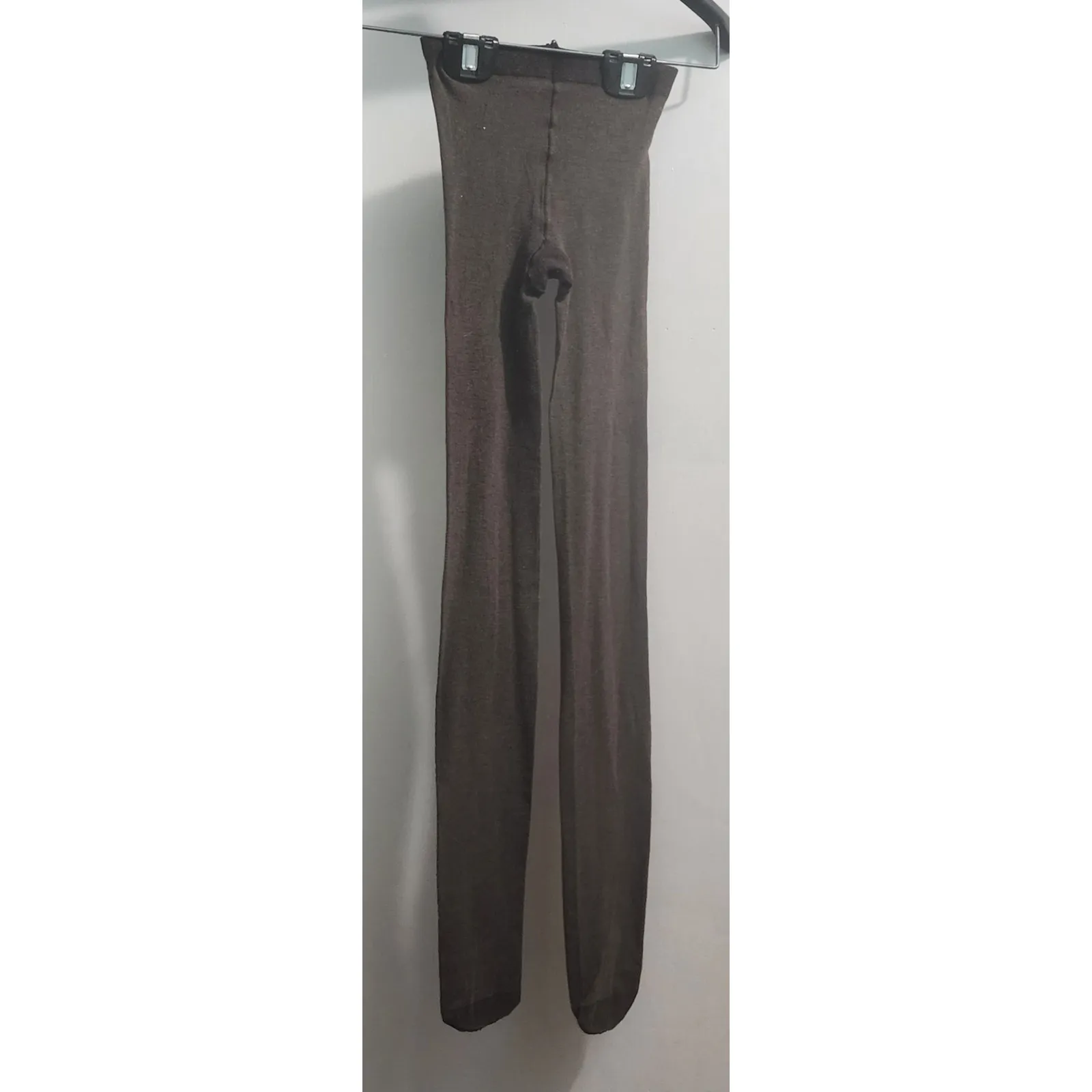 Women's Opaque Tights Dark Brown Cozy Winter Leggings - Image 2