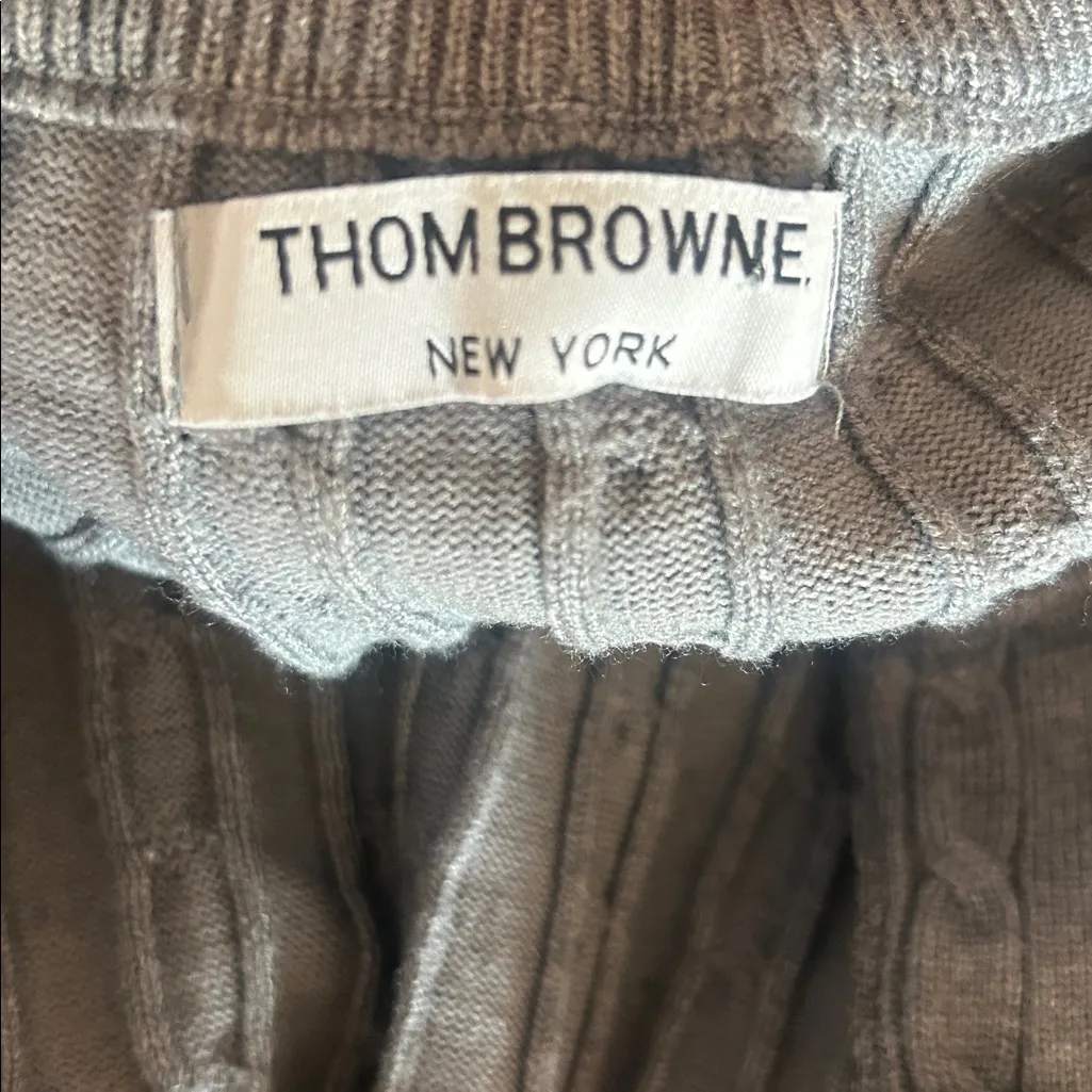 THOM BROWNE New York Preppy Embroidered Dog Grey Cardigan Size XS Gray - Image 10