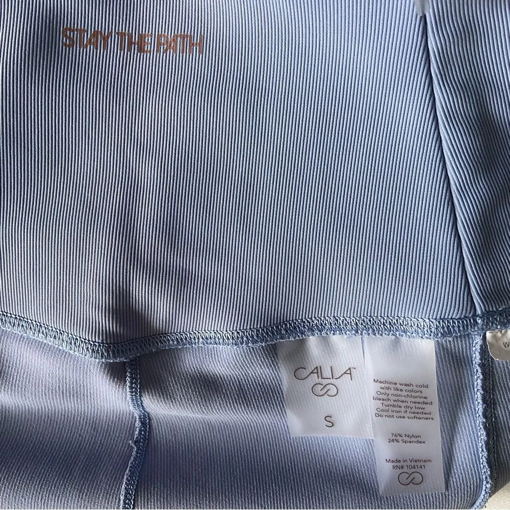 NWOT Blue Biker Shorts High Rise Yoga Pilates CALIA by Carrie Underwood Size S - Image 7