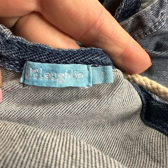 J. McLaughlin Women's Blue Maria Knit Denim Halter Knee Length Dress‎ Size S - Image 7