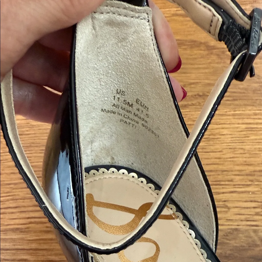 Sam Edelman Black Patent Leather Heels – Women’s Size 11.5M, Strappy Sandals - Image 9