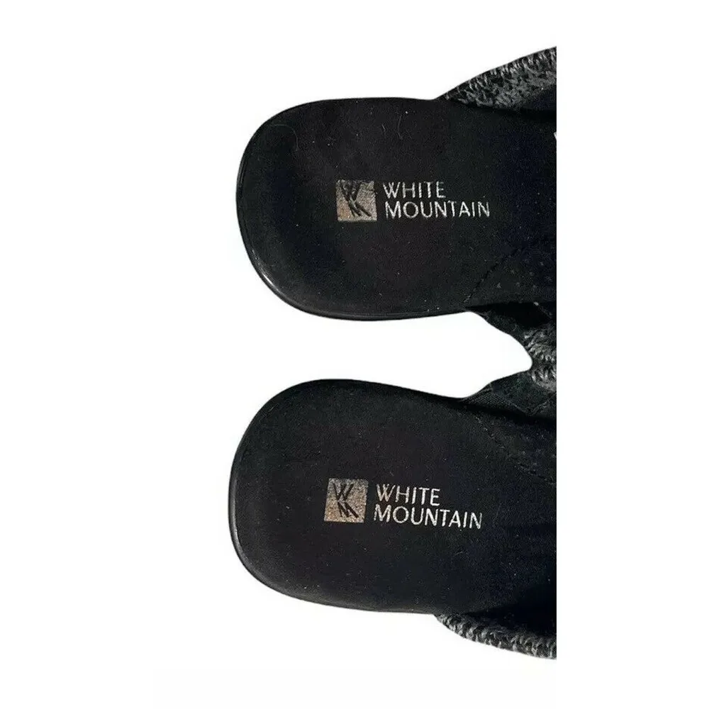 Womens White Mountain Water Resistant Black Suede Clogs with Sweater Collar 6.5 - Image 9