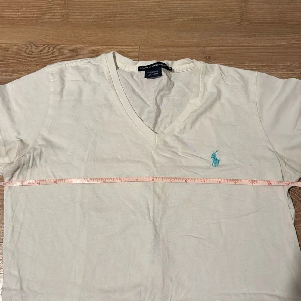 Vintage Ralph Lauren Sport White 100% Cotton T - Image 4