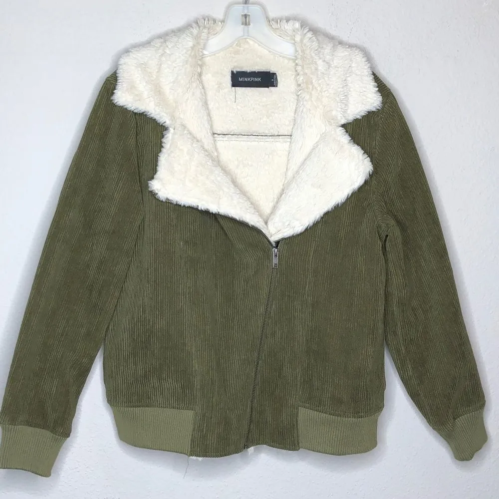 Minkpink Green Sherpa‎ Lined Jacket - Image 8