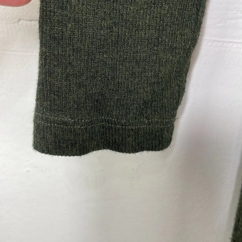 Tkees The Super Rib Turtleneck Maxi Dress long sleeve size Small Green - Image 4