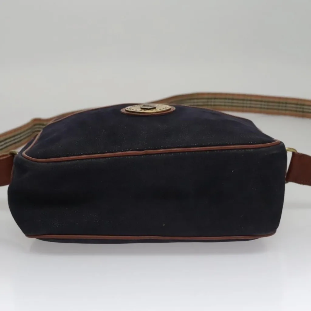 Shoulder Bag Suede Navy Authentic - Image 12