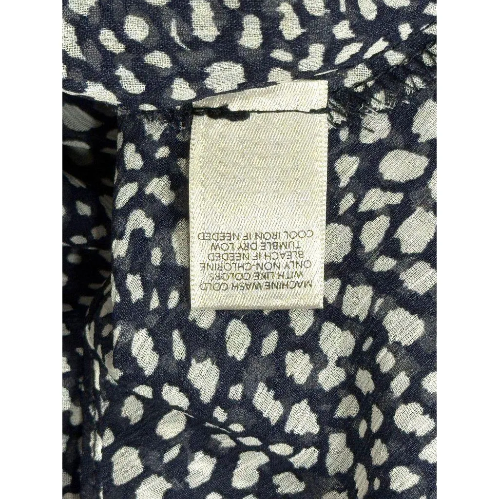 Christopher & Banks Womens Dress Size 8 Navy White Polka Dot Midi Length Sheer - Image 12