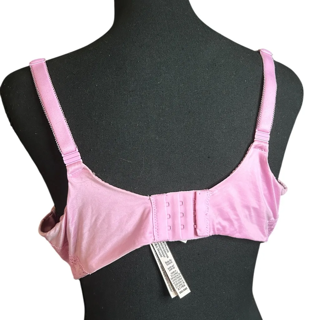 Victoria's Secret Coquette Style Pink Lace Push-up Bra with mini cream bow - Image 7