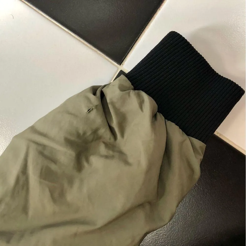 Dayma Down Puffy Coat Olive Green Belted Puffer Jacket Warm Comfy Sz 3 L - Image 13