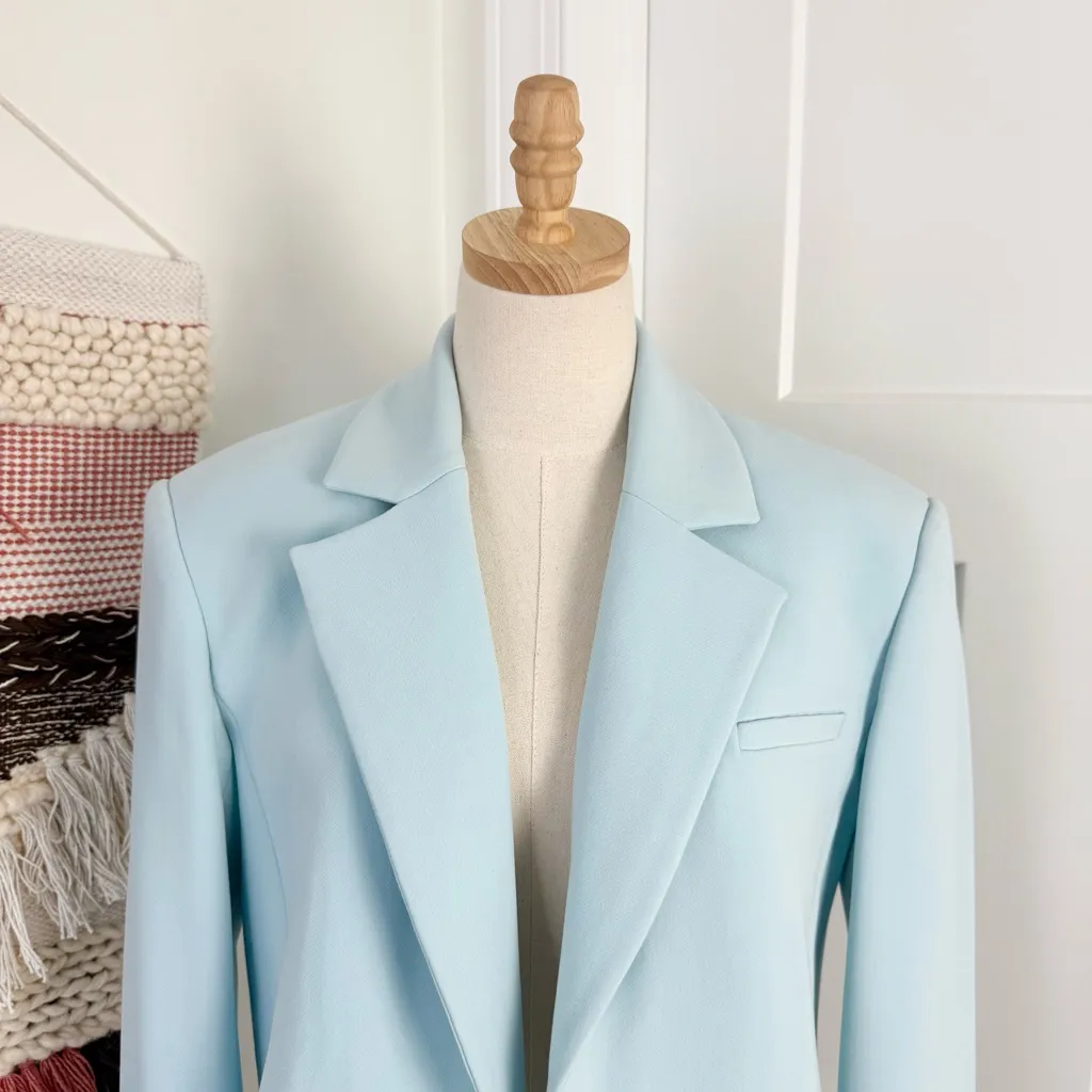Alice + Olivia Shan Cropped Blazer Blue Sz 2 NWT - Image 3