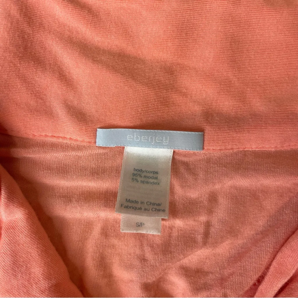 eberjey salmon Button-Up Pajama Top - Image 3