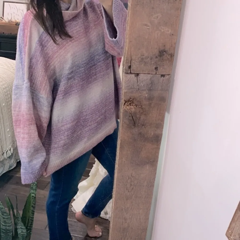 Time and Tru knit turtleneck sweater size XLarge Purple - Image 3